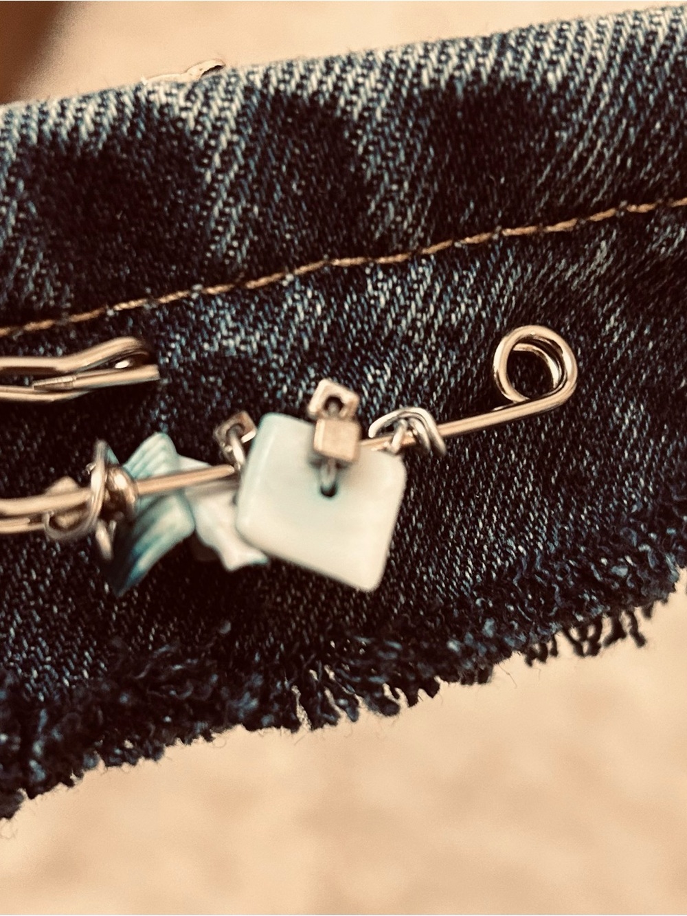 Jean fray bracelet/ Celtic pin charm